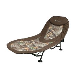 North Fork Adjustable Camo Camping Cot, Green, 77.9"L x 31"W