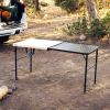 Pumice Gray 5-Foot Folding Table for Tailgating and Camping