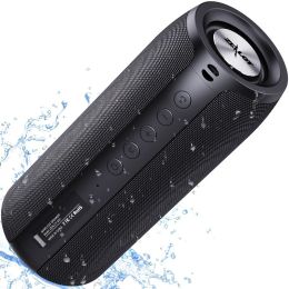 ZEALOT S51 Powerful Wireless Speaker Bass; Wireless Portable Subwoofer IPX5 Waterproof 10W Sound Box Support TF U Disk AUX For Home & Outdoor Party (Color: Black)