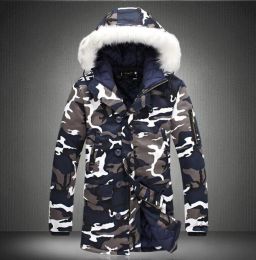 Fleece Coats Winter Thicken Cotton Parka Jacket with Hood (Color: Black)