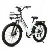 Electric Bike 750W 48V14AH 150KG 90KM Shimano 7S shift 26 inch genuine new fat tire +LCD meter +USB charging port +basket E Bike