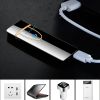 Windproof Electric Lighter; Flameless Touch Induction USB Rechargeable Cigarette Lighter Smoking Electronic Gadgets